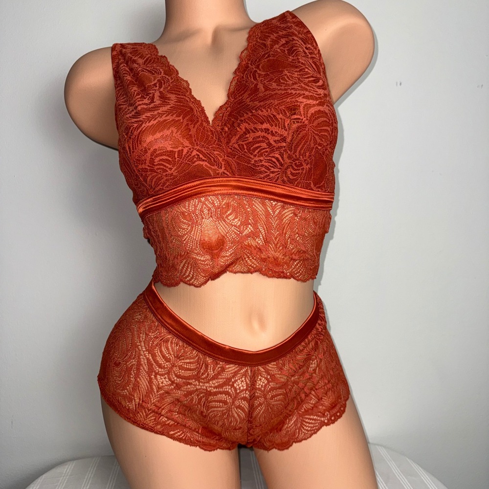 Cosabella Khana Lace Bralette & Hotpant Set Tiger Pattern Made‎ in Italy S/M